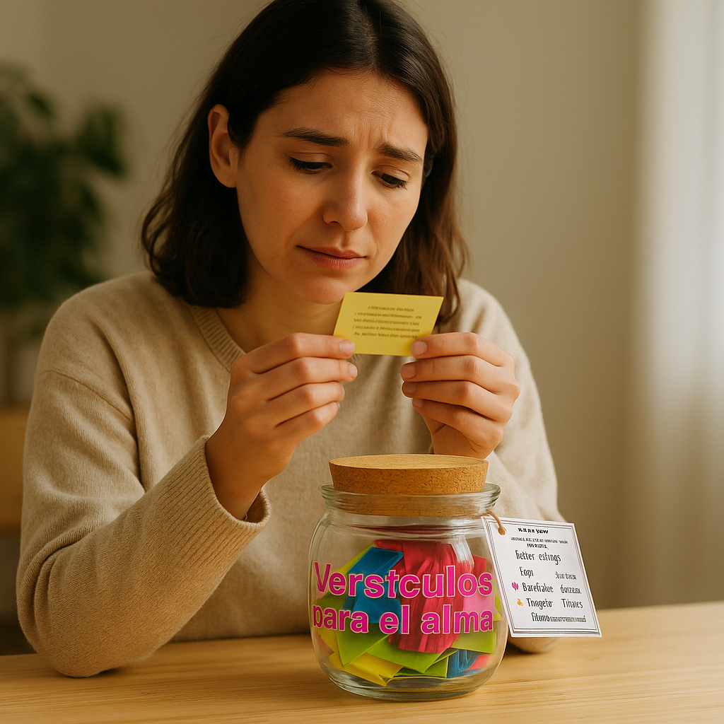 Frasco con 120 versículos para el alma + caja de regalo + bolsa de regalo