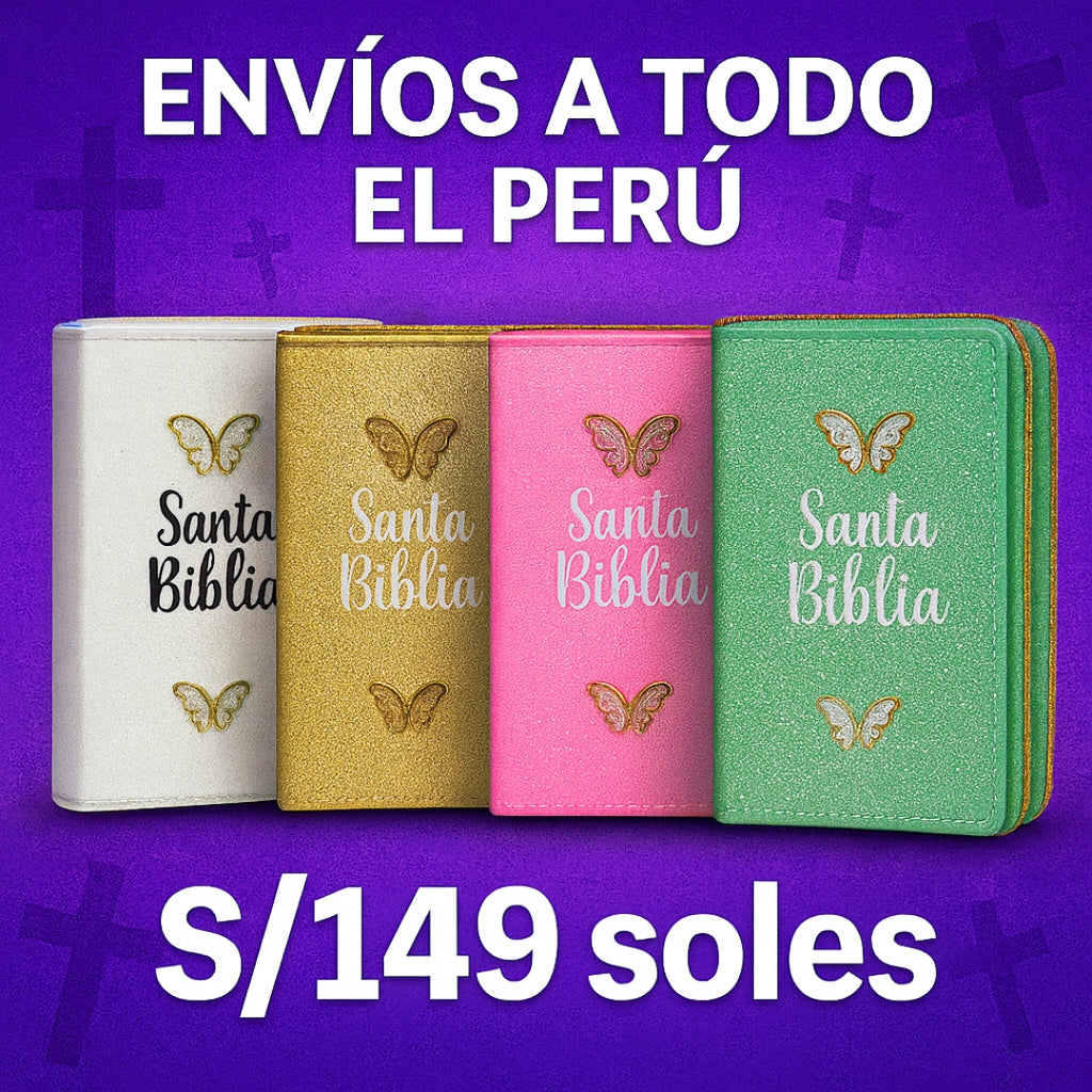 📘 Biblia RVR1960 Letra Gigante + Borde floreado + Estuche de brillo + Índice 3D + Resaltador Gel