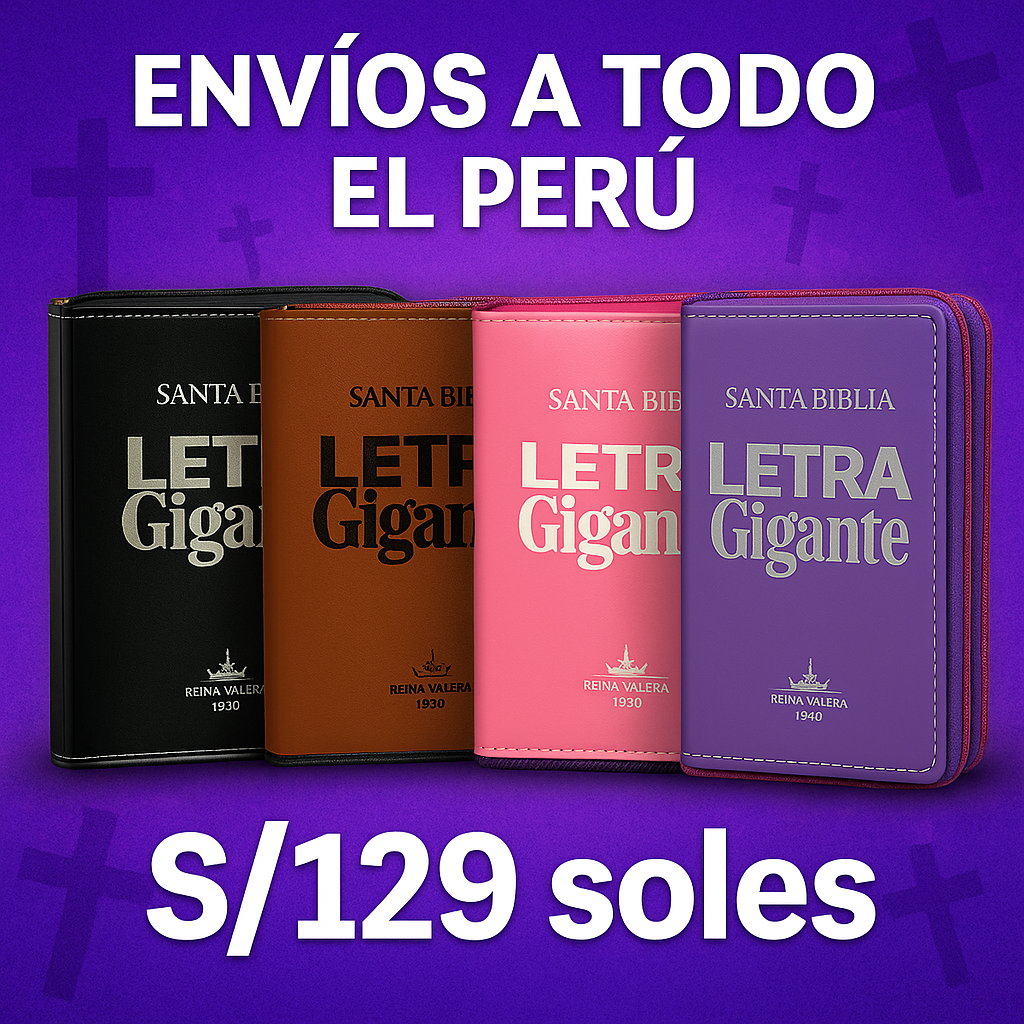 📘 Biblia RVR1960 Letra Gigante + Estuche con cierre + Índice 3D + Resaltador Gel Artesco
